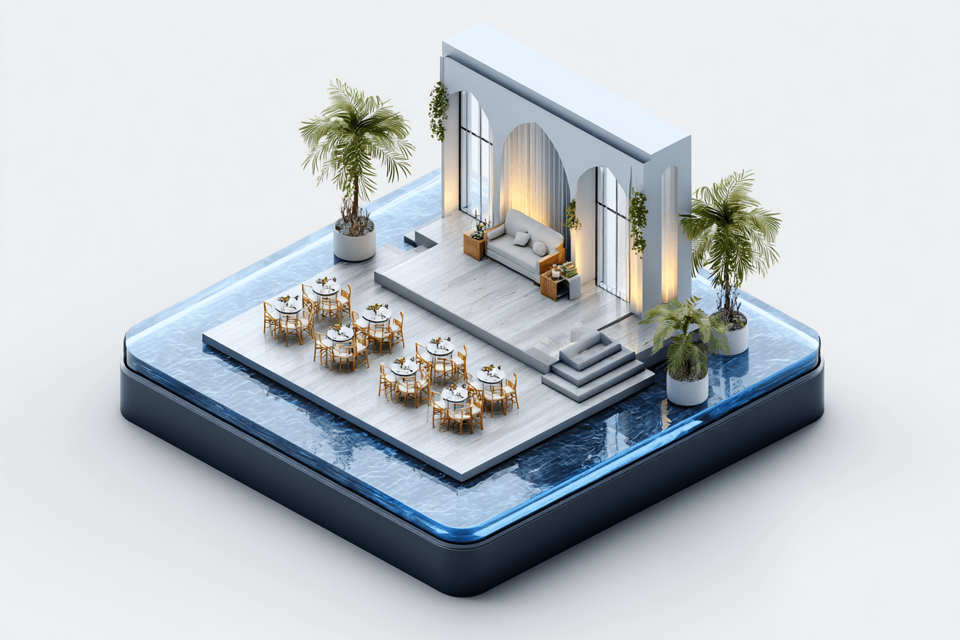 Hall venue background